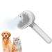 Spray Cat Brush Sichy Self Cleaning Cat Grooming Brush for Long or Short Haired Cats Cat Hair Brush for Removing Flying Hair and Static Cat Brushes for Grooming to Remove Loose Fur Tangles & Dirt White