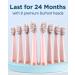 Sonic Electric Toothbrush for Adults - Rechargeable, 8 Brush Heads & Travel Case - Fast Charge for 60 Days - Pink - Buy Online on GoSupps.com