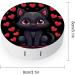 Black Cat in Love Contact Lens Case | Portable Cute Eye Lens Box Travel Kit with Mirror - International Shipping Available - Buy Online on GoSupps.com