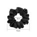 Ikadiya Hair Tie Set - 4 Black Elastic Hair Bands & Satin Scrunchies for Women & Girls | International Shipping Available - Buy Online on GoSupps.com