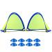porayhut Pop up Soccer Net Soccer Goal for Kid Easy-up Set of Two Portable 210D Oxford with 8 Field Marker Cones Extra Stakes Fun for Backyard and Soccer Training Net 2.5FT Long Blue Goal Set