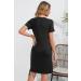 Sosolism 4 in 1 Maternity Nursing Dress - Short Sleeve, Black, Side Drawstring Top - Women's Breastfeeding Apparel - Buy Online on GoSupps.com