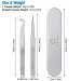 Fnyes Eyelash Tweezers Set - 2 Pieces Straight & Curved Professional Tools for 3D 5D Individual Mink Eyelash Extensions - Buy Online on GoSupps.com