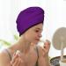 Buy Hair Towel Wrap - Quick Drying Towel Turban with Button (Purple) - Best Hair Drying Solution for Fast Results - Buy Online on GoSupps.com