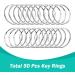 Segauin 100-Piece Premium Swivel Snap Hooks with Key Rings - 1.25in/32mm - Silver - Buy Online on GoSupps.com
