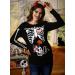 G and PL Halloween Maternity Top | Funny Pregnancy Costume | Long Sleeve | S-XXL Sizes | XXL Bow Tie & Skull Baby Design - Buy Online on GoSupps.com