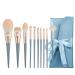 Makeup Brushes Set 10Pcs Synthetic Foundation Concealer Powder Blush Eyeshadow Eyebrow Lip Makeup Brush Set (Blue)