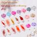 Lavender Violets 25 Pcs Gel Nail Polish Spreading Effect Blooming Gel Base Coat Glossy n Matte Top Coat Dotting Drawing Nail Brush Sparkling Fairy Shimmer Spring Soak Off UV LED Blossom Varnish C405 - Buy Online on GoSupps.com