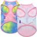 Cyeollo Tie Dye Dog Shirts 2 Pack for Small Dogs - Stretchy Tank Tops for Summer - L Chest (18-21) - Breathable and Stylish - Buy Online on GoSupps.com
