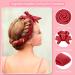 Buy Heatless Curlers - Non-Slip Hair Curling Band & Pin Set for Medium & Long Hair - Red DIY Hairstyle Kit - Buy Online on GoSupps.com