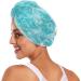 Teal Waves Hair Towel 2 Pack | Super Absorbent Quick Dry Hair Turbans for Women & Girls - Buy Online on GoSupps.com