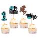 Rsstarxi 24 Pack Cowboy 1st Birthday Cupcake Toppers Cowboy My First Rodeo Birthday Cupcake Toppers Decorations Cowboyl One Cupcake Picks for Baby Shower 1st Birthday Western Party Cake Decorations Design 6 Pink