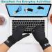 Copper Infused Compression Arthritis Gloves for Women Men - 2 Pairs Full Finger Support with Strap, Small-Medium Black - Buy Online on GoSupps.com