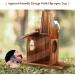 LgowithU Squirrel Feeder Wood Squirrel Feeders for Outside Winter Durable Box Easy to Fill with Removable Front Panel for Corn Peanuts Nuts - Buy Online on GoSupps.com