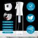 Uraqt 300ml Salon Water Spray Bottle for Hairdressers - White Transparent Hair Tool - Buy Online on GoSupps.com
