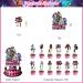 37PCS Cake Decoration Monster Girl Cake Toppers Themed Cake Decoration Cake Topper Themed Birthday Party Supplies for Boy Girl Cake Decoration - Buy Online on GoSupps.com