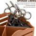 Professional Salon Scissor Shear Holder Box - Brown Wooden Desktop Storage for Hairdressers & Groomers | 4-Grille Sponge Holder with Comber Clips Stand - Buy Online on GoSupps.com