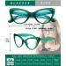 Hubeye Cat Eye Anti Blue Light Glasses for Women - 2 Pairs Oversized Fashion Eyeglasses - Cute Blue Light Readers - 4.0 Diopters - Buy Online on GoSupps.com