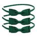 AYNKH 3 Pieces School Bows Headbands Alice Bands Girls Uniform Colours Ribbon Bow Set Hair Accessories Birthday Gift Green