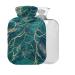 Green marble gold glitter bap free hot water bottle with reference 2l large hot water bag for pain relief headache relief neck and shoulders