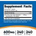 Nutricost White Willow Bark 600mg 240 Capsules - Vegetarian & Non-GMO - Buy Online on GoSupps.com