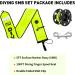 Pluzluce 5FT/6FT Diving Surface Marker Buoy (SMB) with Aluminum Big Finger Spool Reel - Yellow SMB for Scuba Diving & Snorkeling - Buy Online on GoSupps.com