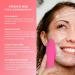 Vraiko Mia Waterproof Rechargeable Facial Cleaning Brush - Soft Silicone Adjustable Vibration Deep Cleaning & Gentle Peeling - Pink - Buy Online on GoSupps.com
