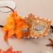 Sexy Masquerade Mask for Women Lace Eye Mask for Halloween Costume Party Orange One Size - Buy Online on GoSupps.com