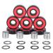 Redsia Skateboard Bearings ABEC 11 Precision 608 2RS with Spaces and Speed Washers for Longboard, Mini Cruisers, Scooter, Roller Skates, Inline Wheels (Set of 8 Pcs)
