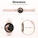 AGPTEK Women's Smart Watch - IP68 Waterproof Activity Tracker with Heart Rate Monitor & Full Touch Screen - Pink/Rose Gold - Buy Online on GoSupps.com