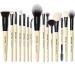 ZAMEL Makeup Artist Real Goat Synthetic Hair Make up Brushes Set 15 Pcs Deluxe Face& Eye Best Makeup Brush set Ultra Soft Dense Flat Foundaiton Powder Blush Concealer Blending Eyeshadow Brush