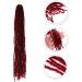Healeved Dirty Little Braids Dreadlock Extensions Braided Long Dreadlocks Fashionable Hair Wig Hair Extensions Dreadlock Crochet Hair Clip on Ponytails for Women High Temperature Wire 90X8CM Claret - Buy Online on GoSupps.com
