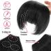 Kinky Straight Ponytail Extension with Bangs for Black Women Yaki Straight Wrap Arpund Pony Tail Hair Clip in Ponytail Extension Magic Paste Natural Looking Hair Hairpiece for Daily Party Use (Black) 20 inches Black - Buy Online on GoSupps.com