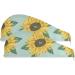 Summer Sunflower Hair Towel 2 Pack | Super Absorbent Quick Dry Hair Turbans for Women & Girls - Buy Online on GoSupps.com