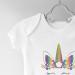 Hippowarehouse Rainbow Flower Unicorn Baby Vest Bodysuit - Short Sleeve for Boys and Girls - Buy Online on GoSupps.com