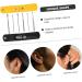 Stainless Steel Ear Cleaning Tool Set - 8 Pieces for Earwax Removal and Ear Hygiene - Black Yellow - 10x3x1cm - Buy Online on GoSupps.com
