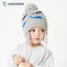LANGZHEN Toddler Winter Hat - Fleece Lined Knit Cap for Baby Boys Girls 6-12 Months - Grey-Blue Dinosaur Design - Buy Online on GoSupps.com