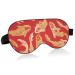 Haskirky Light Blocking Eye Mask Breathable and Adjustable Adult Men and Women Travel on Business Trips Yoga Meditation Light Smooth Comfortable Eye Mask Office Deep Sleep Goodies Red Ukiyoe Fish
