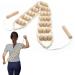 Eco beech wood massage roller with an extra -gun roller area back massage device for self -massage and muscle relaxation for the neck back legs and cellulite sustainable wood