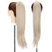 Buy 22'' Ash Blonde Mix Ponytail Extension - Micro Wavy Hair Braid with Bracket | Skin-Resistant Realistic Look for International Shipping - Buy Online on GoSupps.com