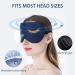 Townssilk Silk Sleep Mask - Adjustable Strap, Super Soft Eye Mask in Navy Blue Pattern 4 - Buy Online on GoSupps.com