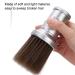 Professional Barber Brush Neck Duster - Silver Hairdressing Tool for Cleaning & Sweeping - Buy Online on GoSupps.com