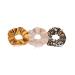 A.Tony Velvet Scrunchies Set with Zipper Hair Tie Gadget Girls & Women Ponytail Holder Jewelry (Safari)
