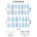 Buy Semi Cured Gel Nail Strips - 28 Pcs UV Gel Stickers Long Lasting Salon Quality Summer Blue | International Shipping - Buy Online on GoSupps.com