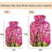 NAANLE 2L Hot Water Bottle with Lid - Cherry Blossom Oil Painting | Back Pain Relief & Cold Therapy Hand/Foot Warmer - Buy Online on GoSupps.com