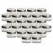 Gouveo 24 Set screw glass 200 ml with lid silver -colored - large cream jar made of glass with screw cap - empty glass box for refilling for cream cosmetics lotion silver -colored/200ml