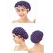 PrettyDate 3 Packs Double layer Shower Cap Waterproof Elastic Bath Cap for Women Shower Spa Salon 3Packs - Buy Online on GoSupps.com