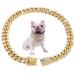 Cuban connection dog collar 17.7 '' Cuban link chain for dogs alloy diamond gold chain for dogs bling collar dog jewelry for cats puppy link gifts cuban linking