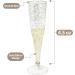Gold Glitter Plastic Champagne Flutes 4.5 Oz (100 Bulk Pack) | BPA-Free, Shatterproof | Ideal for Mimosa, Cocktail, Wedding | Disposable Clear Glasses - Buy Online on GoSupps.com