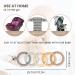 Kalovin Silicone Teether Rings - Clip-on Sensory Teething Links | BPA-Free Food Grade Teething Ring for Babies - Color 1 - Buy Online on GoSupps.com